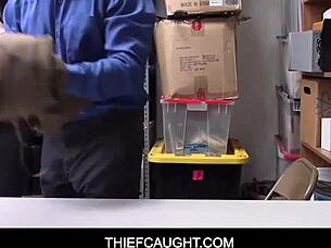 bbw teen shoplifter fucked by officer!