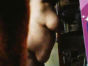 Bound bbw wife in front of window