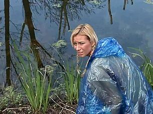 deniska plays perverted games with masked men outside