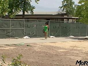 Latina College Graduate Plays with Sperm in Mofozo Com Scene