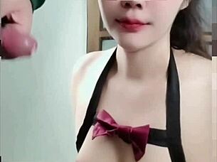 thai homemade video with pretty skinny teen 18+ giving best blowjob and cum in mouth