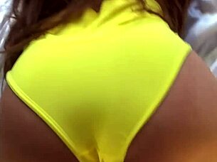 Using Sex Toy Next To Milf Stepmother In Bed.