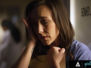 doctor vicki chase says, 'lick my pussy to keep quiet, nurse sinn sage'