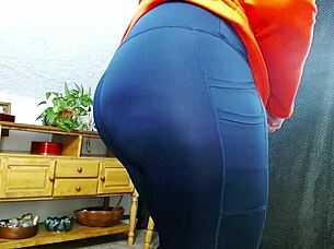 1150 Dawn Shows Off Her Fine Fat Ass In Leggings With Orgasm Denial.