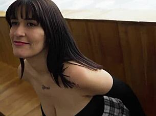 I met a latina with big tits and paid her for rough blowjob