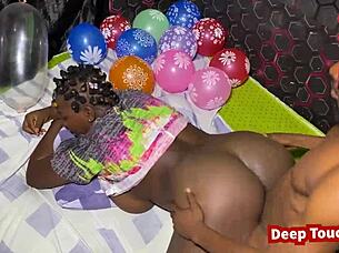 Couple Fucks With Toys During Christmas Sex