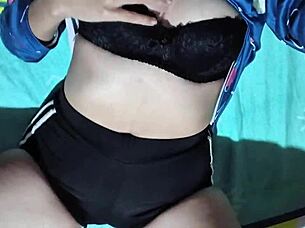 husband and wife having hot sex in hotel room, with big tits and ass worship 😈