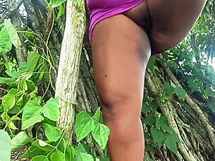 Slut Rubs Pussy on Huge Cock!