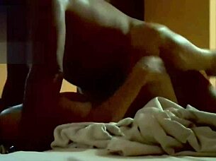 Macho watches husband eat Karina's pussy in quickie