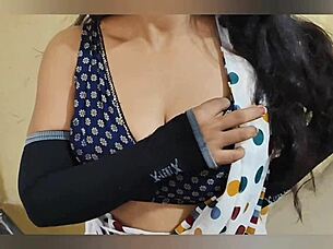 Young desi sali fucks jija in kitchen at home