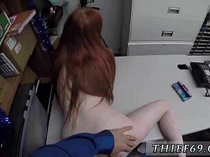 Petite Redhead Cop in Hardcore Uniform Action