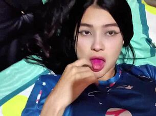 husband and wife having hot sex in hotel room, with big tits and ass worship 😈