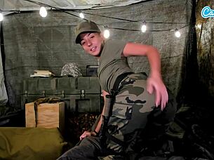 horny amateur SOLDIER masturbates on LIVE STREAM