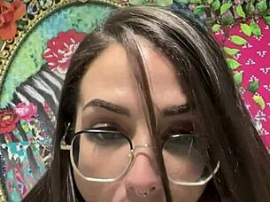 super horny tattooed brunette plays with dildos in tight pussy