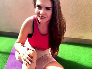 Stepmother's Huge Boner Caught in Gym!