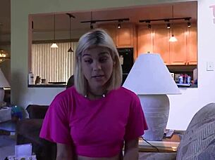 Blonde Lilith Grace rides Seth Brogan's cock.