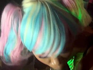 the raving party turns into some raw fucking action