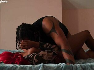 Submissive slut Peach Fuzz gets her wet pussy spread and fucked in cowgirl by a monster cock 😈