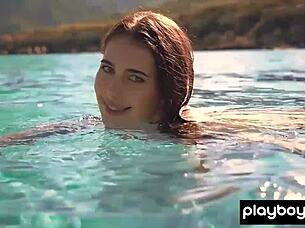 Does Shy Teen Katrine Pirs Strip Out of Bikini?