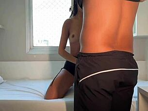 Brazilian Couple Enjoys Hardcore Quickie After Workout, Featuring Wet Pussy Licking and Fisting