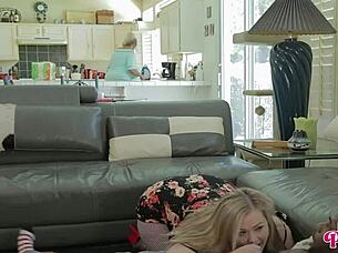 stepmom kayla kleevage interrupts rome major's bbc session with bunny