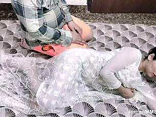 Skinny Indian MILF Feels Intense Passion During Rough Group Sex