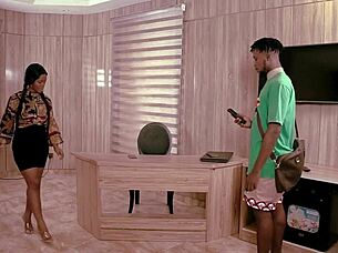 The Hotel Receptionist Accepts To Fuck A Client After Offering Her Some Huge Amount Of Money!