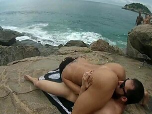 Outdoor Sex At Nudist Beach.