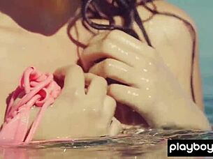 Does Shy Teen Katrine Pirs Strip Out of Bikini?