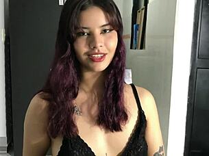 why is my latina stepsister sucking cock standing?