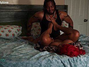 Submissive slut Peach Fuzz gets her wet pussy spread and fucked in cowgirl by a monster cock 😈