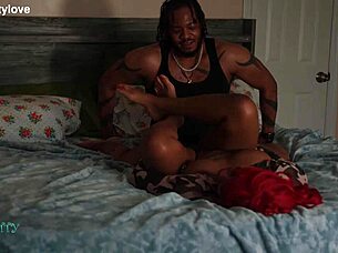 Submissive slut Peach Fuzz gets her wet pussy spread and fucked in cowgirl by a monster cock 😈