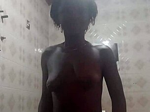 Crazybitch enjoys herself with dildos before taking big dicks in the shower