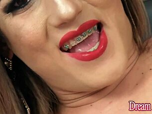 Fine ass tranny Sa Fontenelle masturbates with butt plug and toys