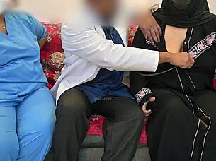 Doctor SATISFYING his DICK with nurse and muslim patient lady in hospital