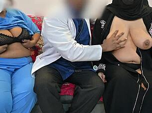 Doctor SATISFYING his DICK with nurse and muslim patient lady in hospital