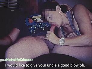 My husband pays rent with blowjob to step uncle