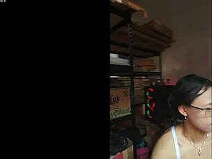 the black hijab transgirl slut masturbates her cock until she cums