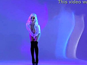 Natalia andreeva performs a striptease and undresses beautifully