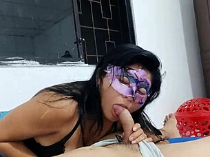 The hot latina bodybuilder in kinky mommy roleplay fucks hard, extracting every last drop