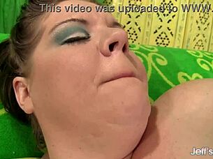 Kitty Nation, the hefty plumper, uses toys on her big natural tits and ass to reach intense orgasm