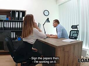 Una Fairy Feels Intense Pleasure During Office Table Fuck At Loan4k