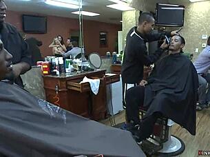 Blonde Anal Fucked At A Barbershop