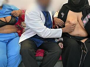 Doctor SATISFYING his DICK with nurse and muslim patient lady in hospital