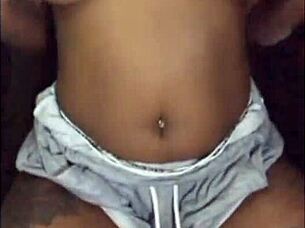 Why does this ebony milf next door tease with flashes?