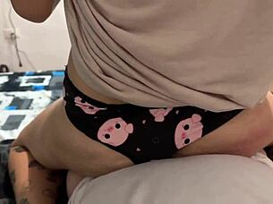 My neighbor gives me a tremendous ride for a money favor and I cum inside her