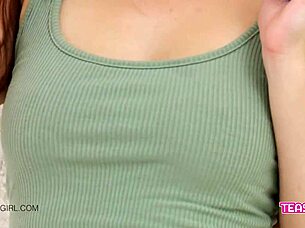 Super Hot Teen in Lesbian POV on Sofa