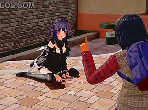 Ugly bastard drives Marin crazy with huge cock in blowbang bukkake