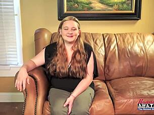 Curvy redhead Rose gets pussy fucked!