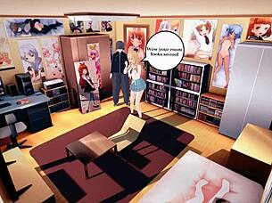 Ugly bastard drives Marin crazy with huge cock in blowbang bukkake